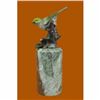 Image 5 : Love Bird Bronze Sculpture on Marble Base Statue