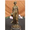 Image 1 : Roman Lady Bronze Statue on Marble Base Sculpture