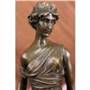 Image 2 : Roman Lady Bronze Statue on Marble Base Sculpture