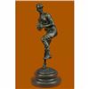 Image 1 : Baseball Lover Bronze Sculpture on Marble Base Statue