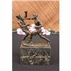 Image 1 : Last Round Boxer Bronze Sculpture on Marble Base Figure