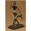 Image 2 : the Hunter with Hunting dog Bronze Sculpture on Marble Base Statue