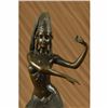 Image 2 : Egyptian Dancer With Exotic Costume Bronze Sculpture on Marble base Statue