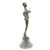 Image 9 : Banjo Woman Music Bronze Sculpture on Marble base Statue