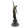 Image 5 : Egyptian Dancer Bronze Statue on marble base Sculpture