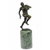 Image 1 : Football Player Bronze Sculpture on Marble base Statue