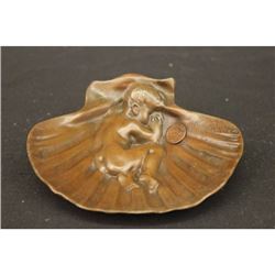 Vintage naked boy ashtray sculpture