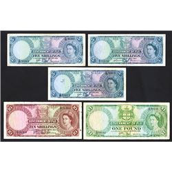 Government of Fiji, Queen Elizabeth II issues ca.1957-1965.