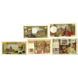 Banque De Francs, French Banknote Assortment, ca. 1945-1961.