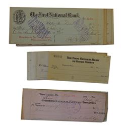 Lot of Bank Checks ca.1900-1950