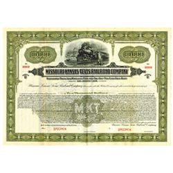 Missouri-Kansas-Texas Railroad Co., 1922 Specimen Bond