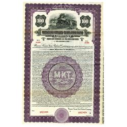 Missouri-Kansas-Texas Railroad Co., 1922 Specimen Bond