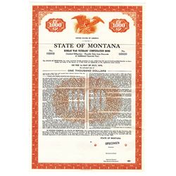 State of Montana, 1957 Specimen Bond