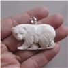 Image 1 : Hand Carved Bear Cub Pendant