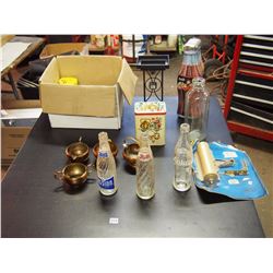 Lot Of Misc. Vintage Items (Coke, Pepsi, Copper, Tins)