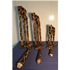 Image 1 : Wooden Giraffes (3)(Tallest 61.5” High)(Shortest 32”High)