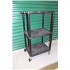 Image 1 : Apollo Plastic 3 Tier Cart On Wheels (45” Tall x18” Wide)