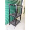 Image 2 : Apollo Plastic 3 Tier Cart On Wheels (45” Tall x18” Wide)