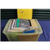 Image 1 : Lot of Stationary, Scribblers, Etc With Plastic Tub