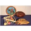 Image 1 : Football, Baseball Glove, Pool Balls, Souvenir of Canada Plate