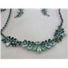 Image 2 : Emerald Rhinestone Set (Necklace, Earrings, And Bracelet)