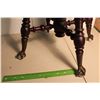 Image 3 : Vintage Claw Foot Dark Walnut Piano/Organ Stool