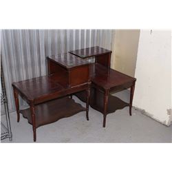 Pair Of Wooden End Tables (25”x24”x16”)