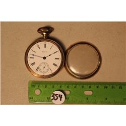 Elgin Pocket Watch, Deer Engraved Back Plate