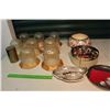 Image 1 : Glass Bowls (2), Lamp Shades (8), Assorted Buttons, Etc