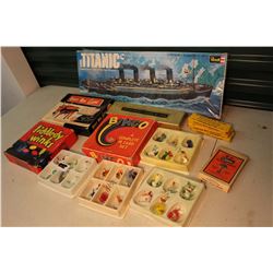 Lot of Games, Figurines & Titanic Model