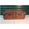 Image 1 : Small Tin Steamer Trunk (26.5"x14.5"x9.5")