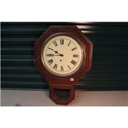 Ornate School House Regulator Clock (Ticking)