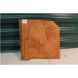 Leather Bound Post Card Album (First Nations Chief Motif)