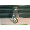 Image 1 : Milk Bottle W/Assorted Marbles and Cap