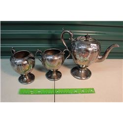 Sheffield Silver Plate Tea Set (3 Pieces)