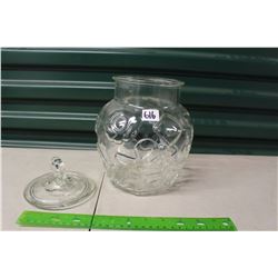 Glass Cookie Jar W/ Lid