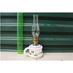 Antique Cosmo Glass Miniature Coal Oil Lamp