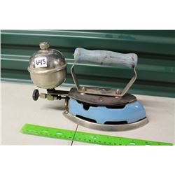 Coleman Blue Enamel Gas Iron