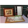 Image 1 : Two Framed Pictures(Larger Picture 26”x14”) & One Framed Mirror