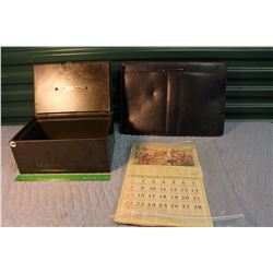 Heavy Duty Metal Box, 1956 Calendar & Briefcase