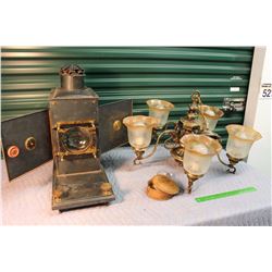 Magic Lantern Projector, Full Chandelier (Both Not Tested) w/Little Box