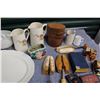 Image 2 : Lot of Misc. (Swinnerton Jugs, Kodak Camera, Hair Clippers, Shoe Stretchers, Etc) w/Tupperware Tub
