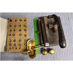 Franklin Signet Embosser, Alphabet Metal Stamps & Brassware