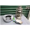 Image 1 : Enamel Wear (Scoop & Bed Pan) & Beacon Barn Lantern