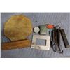 Image 1 : Lot of Misc. (Drum, Scales, Razor, Wooden Pencil Case, Etc)