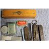Image 2 : Lot of Misc. (Drum, Scales, Razor, Wooden Pencil Case, Etc)