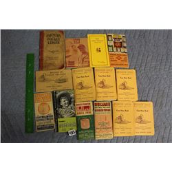 Lot of Vintage Farming Related Booklets (Notebooks, Holland Binder Twine, Pocket Ledger, Etc)