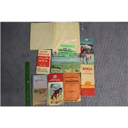 Lot of Assorted Old Maps (Europe 1937, California, Saskatchewan, British Columbia, Etc)