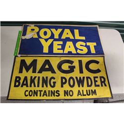 Magic Baking Powder & Royal Yeast Paper Signs (3ftx16”)