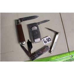 Assorted Pocket Knives (4)